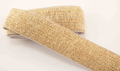 Dekoratives Elastikband - gelb-gold - Breite 3 cm