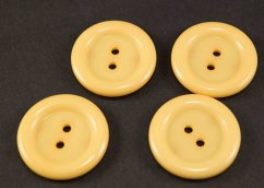 Dírkový maxi  knoflík - žlutá - průměr 3,8 cm