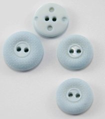 Dírkový knoflík - světle modrý - průměr 2 cm