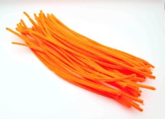 Decorative fuzzy wire - bright orange