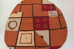 Cinnamon cotton cushion with pattern