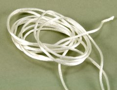 Satinschnur - weiß - Durchmesser 0,2 cm