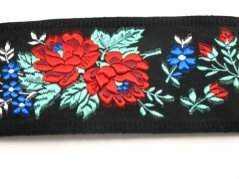 Festive ribbon - black - width 5,5 cm