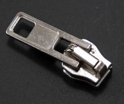 Metal zipper slider - nickel - size 8