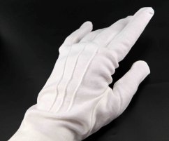 Men's social gloves cotton - off white - size 10 - size 25 cm x 9.5 cm