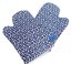 Topflappen mit Teflon und Magnet - Blaudruck - 1 Paar