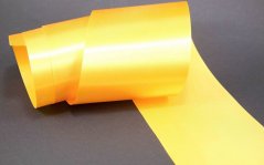 Luxusní saténová stuha - žlutá - šíře 10 cm