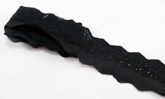 Bavlnená Madeira - čierna - šírka 4,5 cm