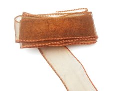 Chiffonband mit verstärktem Rand – zimtfarben, 2,5 cm breit Chiffonband mit verstärktem Rand – zimtfarben, 2,5 cm breit