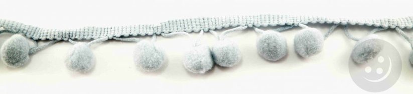 Pompoms (0.8 mm ribbon, total with a bambulka 2.8 cm) - gray