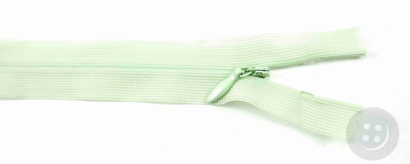 Nedělitelný skrytý zip (3mm) různé barvy - délka 18 cm - 60 cm