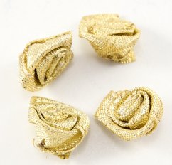 Sew-on flower - gold - diameter 1.5 cm