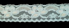 Elastische Spitze - hellblau  - Breite 3,5 cm
