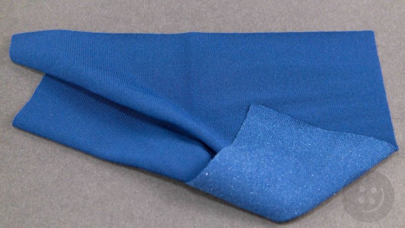 Elastic  iron-on patch - size 15 cm x 20 cm - medium blue