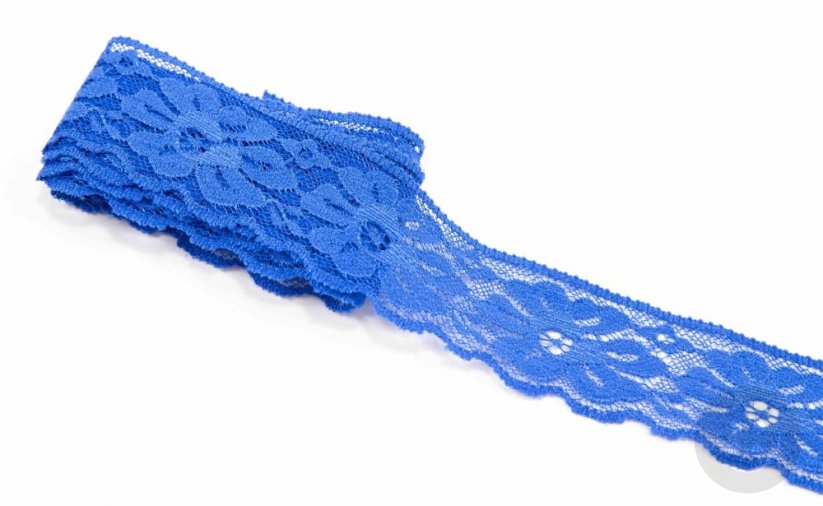 Polyester Lace - medium blue - width 3,8 cm