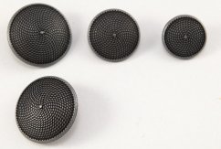 Luxurious shank button - old silver - diameter 2,7 cm
