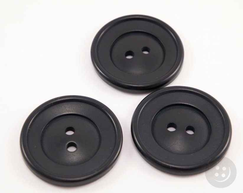 Hole maxi button - black - diameter 4 cm