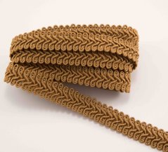 Galon trim - loops - hazelnut brown - width 1.5 cm