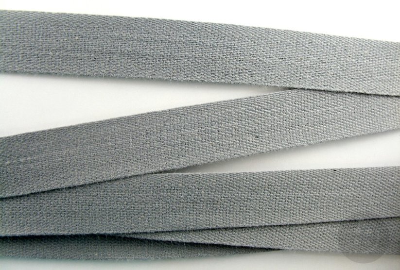 Canvas ribbons - more colors - width 1.3 cm - Colors of cotton canvas ribbons - width 1.3 cm: grey