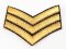 Iron-on patch - US sergeant - size 4.5 cm x 5.5 cm - gold