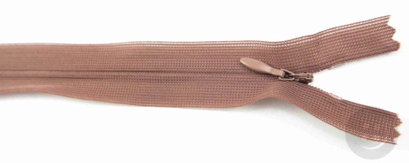 Nedělitelný skrytý zip (3mm) různé barvy - délka 18 cm - 60 cm
