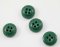 Dírkový knoflík - zelený - průměr 1,5 cm