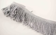 Lurex fringes - silver - width 7 cm
