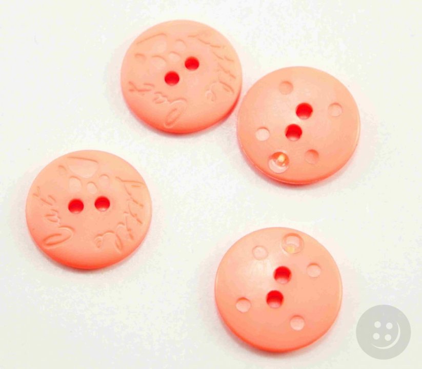 Little cat buttonhole button - pink - diameter 1.6 cm