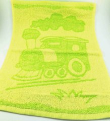 Detský uterák zelený - mašinka
