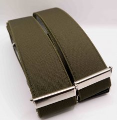 Pánské šle - khaki - šířka 3,5 cm