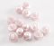 Pearl button with understitching - old pink mother of pearl - diameter 0,9 cm