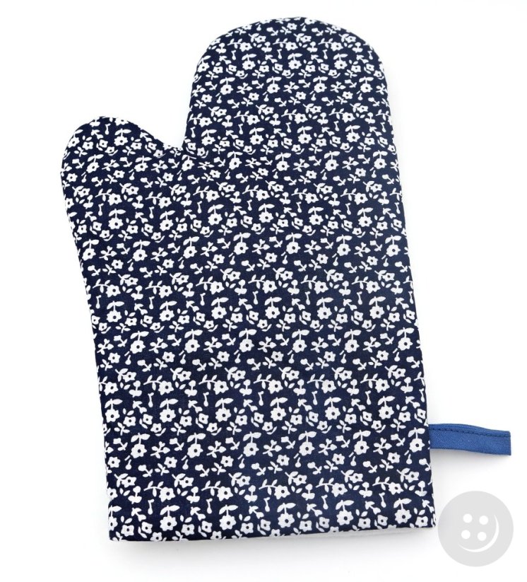Topflappen mit Teflon und Magnet - Blaudruck - 1 Paar