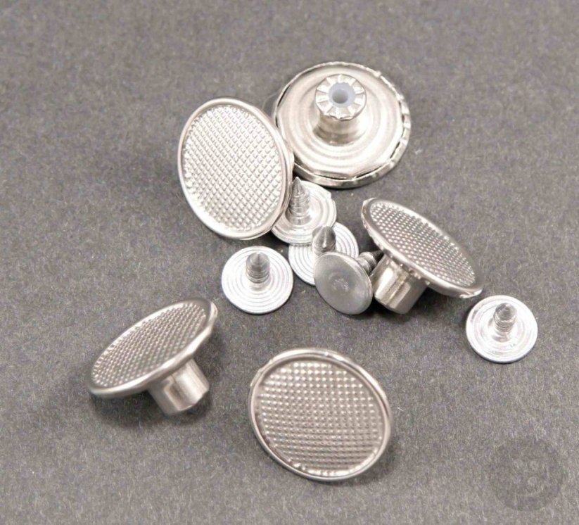 Druckknopf - Durchmesser 1,6 cm - Silber