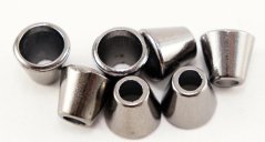 Metall Verschluss - dunkelsilber - Kordelzug 0,5 cm