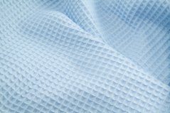 Waffle 100% cotton - light blue - width 155 cm