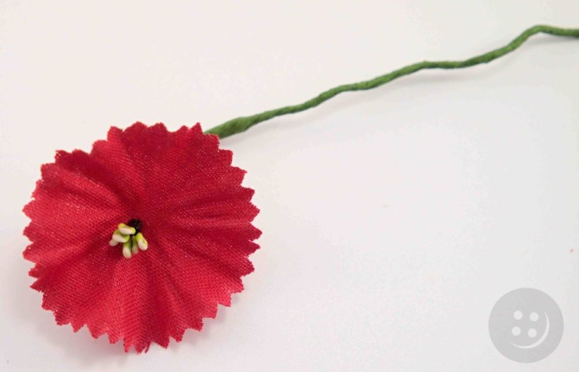 Vlčí mak - červená - rozmery 8 cm x 3,5 cm