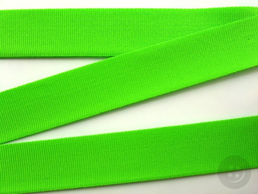 Rypsová stuha reflexní - zelená - šířka 2 cm