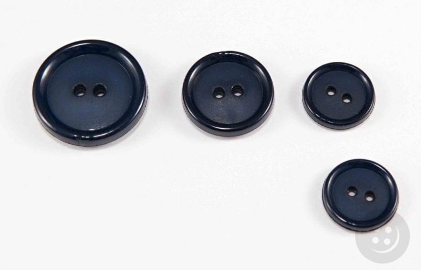 Buttonhole button - Dark blue - diameter 1,7 cm