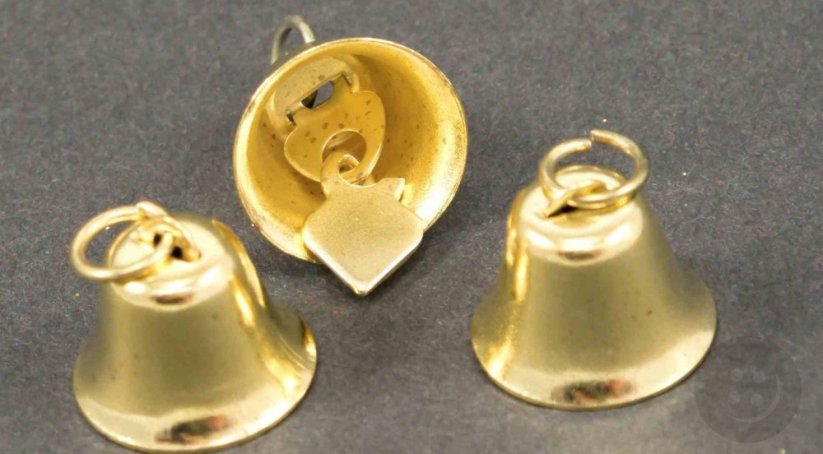 Zvonček - zlatá - veľkosť 2 cm