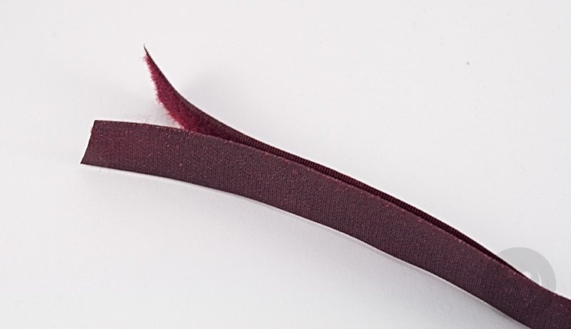 Sew-on velcro tape - burgundy - width 2 cm