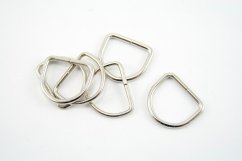 D-Ring - silver - pulling hole width 2 cm