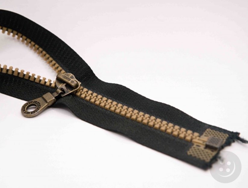 Dělitelný kostěný zip - délka (30 - 95 cm) - různé barvy