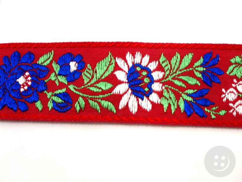 Festive ribbon - red - width 3,6 cm
