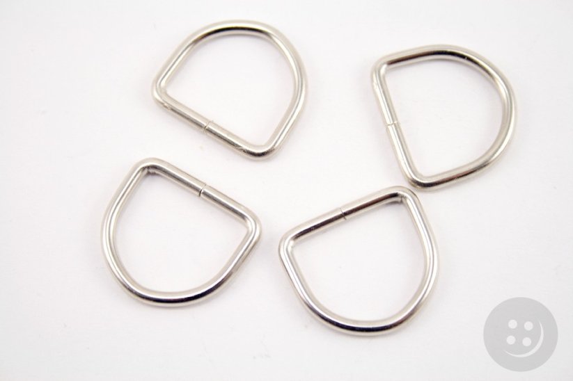 D-Ring - silver - pulling hole width 2 cm