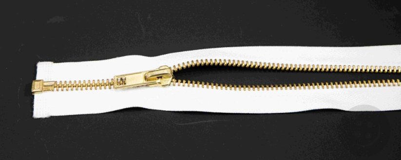 Open-end metal brass zipper no.5 more colors - length (30 - 85 cm)