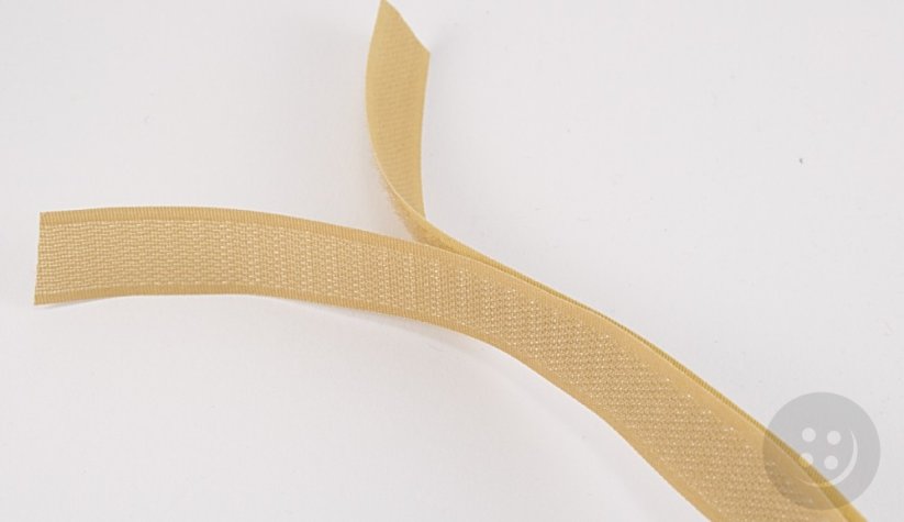 Sew-on velcro tape - beige - width 2 cm