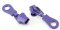 Plastic cubes zipper slider - purple - size 5