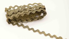 Leonský prýmek - hadovka - tmavá zlatá - šíře 0,7 cm