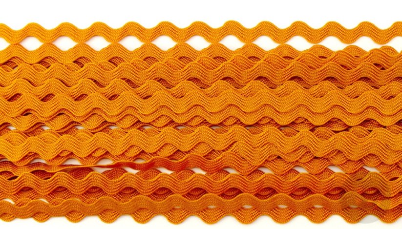 Ric Rac ribbon - dark orange - width 0,6 cm