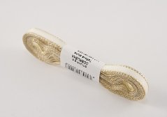Taftové stuhy se zlatým okrajem - bílá, zlatá - šířka 0,6 cm - 2,5 cm